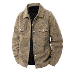 Corduroy Jacket Slim-fit Spring And Autumn Lapel Young And Middle-aged Casual Jacket For Men