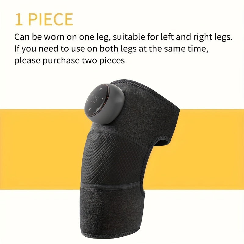 USB Rechargeable Heated Knee Massager, Electric Heating Knee Protection For Shoulder And Elbow Massage, Vibration Massage And Adjustable Heat, Portable Hot Compress Massager For Knee Relaxation & Keeping Warm, Gifts For Husba