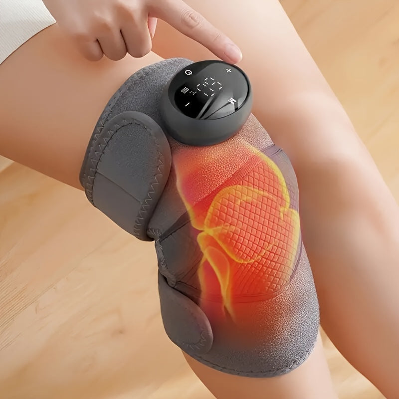 USB Rechargeable Heated Knee Massager, Electric Heating Knee Protection For Shoulder And Elbow Massage, Vibration Massage And Adjustable Heat, Portable Hot Compress Massager For Knee Relaxation & Keeping Warm, Gifts For Husba