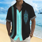 Multicolor Printed Personal Leisure Loose Men's Shirt