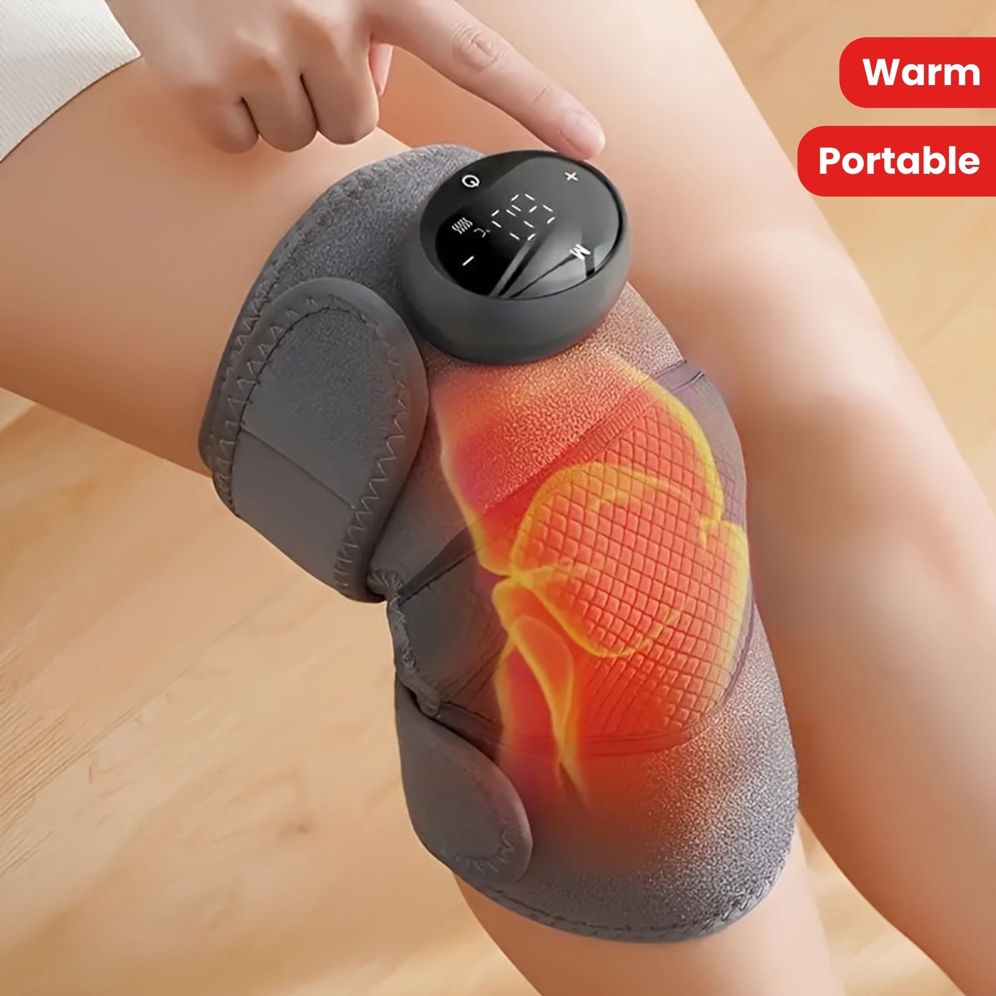 USB Rechargeable Heated Knee Massager, Electric Heating Knee Protection For Shoulder And Elbow Massage, Vibration Massage And Adjustable Heat, Portable Hot Compress Massager For Knee Relaxation & Keeping Warm, Gifts For Husba