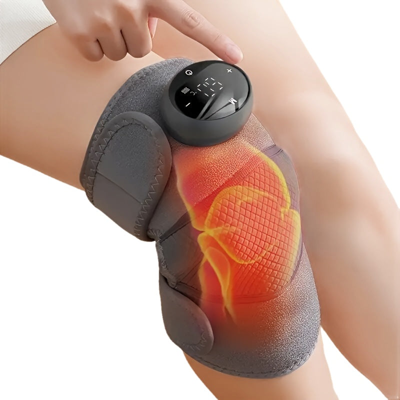 USB Rechargeable Heated Knee Massager, Electric Heating Knee Protection For Shoulder And Elbow Massage, Vibration Massage And Adjustable Heat, Portable Hot Compress Massager For Knee Relaxation & Keeping Warm, Gifts For Husba