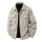 Corduroy Jacket Slim-fit Spring And Autumn Lapel Young And Middle-aged Casual Jacket For Men