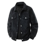 Corduroy Jacket Slim-fit Spring And Autumn Lapel Young And Middle-aged Casual Jacket For Men