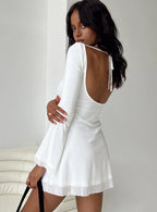 Lukea Long Sleeve Mini Dress White