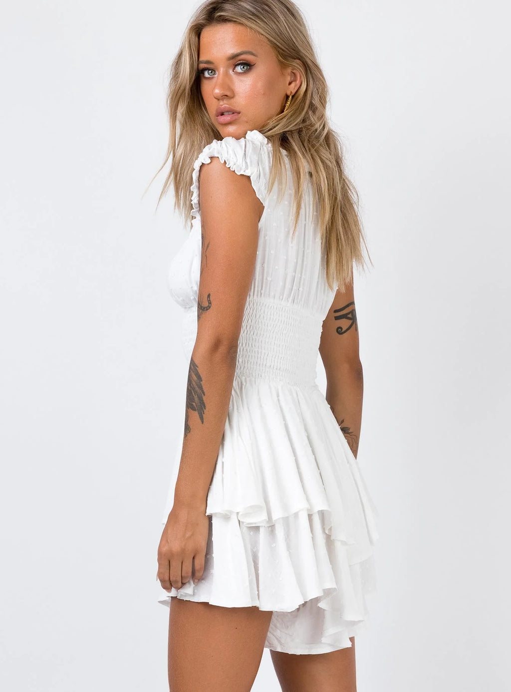 The Love Galore Romper White Lower Impact