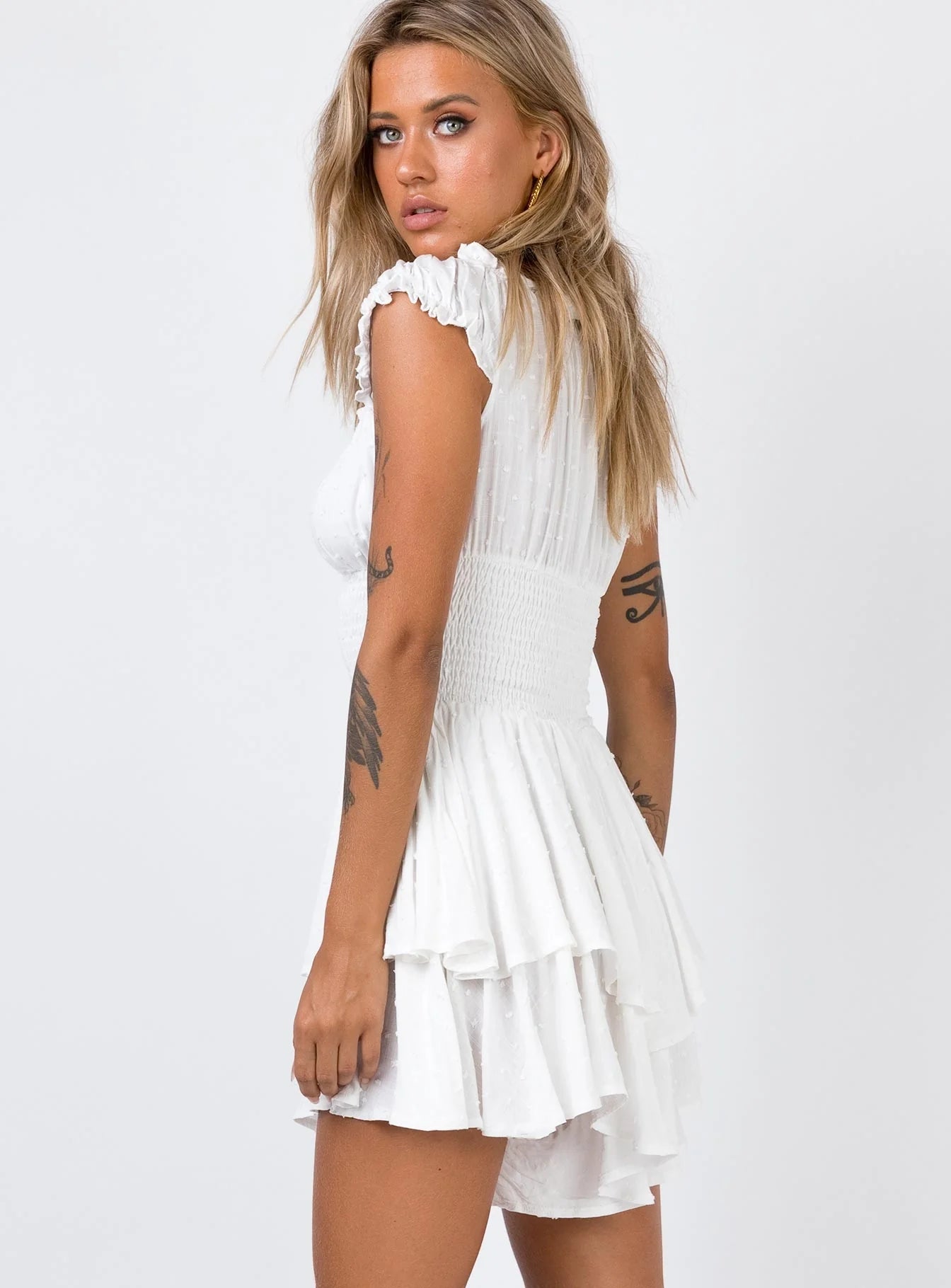 The Love Galore Romper White Lower Impact