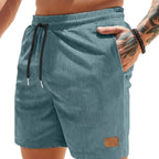 Men's Loose Textured Drawstring Waist Shorts, Casual Comfortable Summer Shorts