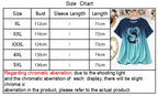 New Plus Size European and American Women's Casual Round Neck Love Printed T-shirt