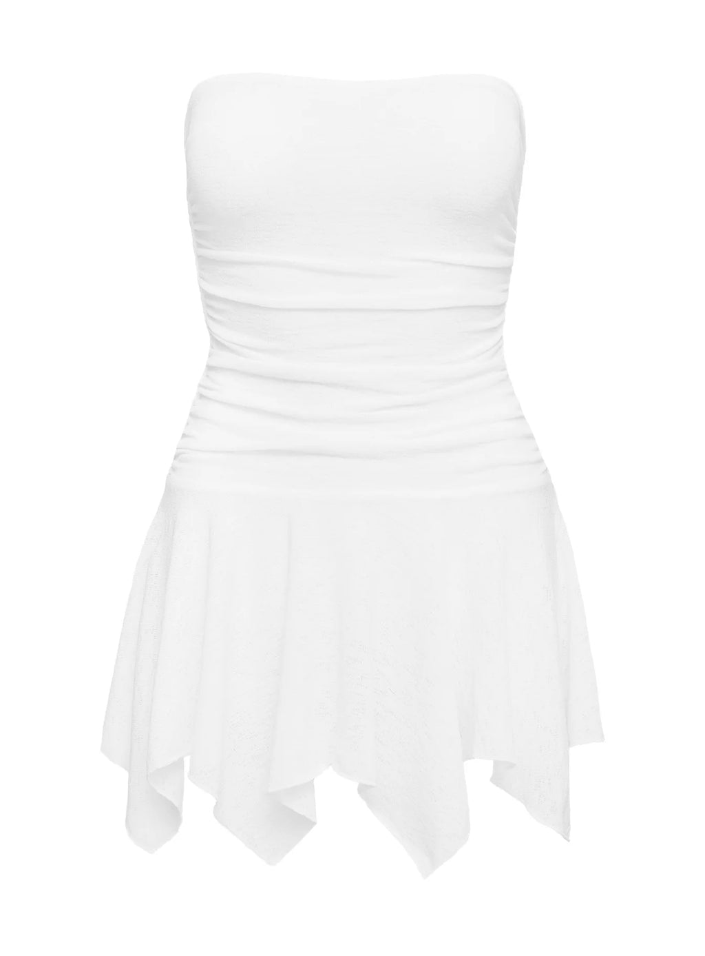 Minxie Strapless Playsuit White