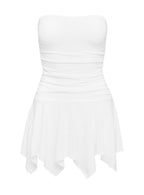 Minxie Strapless Playsuit White