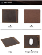 CONTACT'S FAMILY Anti-Slip Mouse Pad Mat Laptop Nubuck Leather with Pen Holder Gaming Mice New Desk Cushion Retro Comfortable