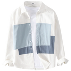 Designer New Long Sleeved Casual Pure Cotton Shirts For Men Brand Patchwork Comfortable Top Clothes Camisas De Hombre Chemise