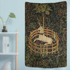 The Unicorn In Captivity Wall Tapestry Cover Beach Towel Picnic Yoga Mat Home Decoration Animal Covering