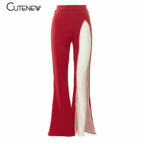 Cutenew Sexy Mesh Patchwork One Shoulder Playsuits Women Elegant Solid Skinny Flare Pants Jumpsuit Fashion Lady Party Streetwear