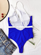 VigoCasey Hollow Out One Shoulder Swimwear Women 2025 Sexy One Piece Swimsuit Female High Waist Monokini Solid Belt Bathing Suit