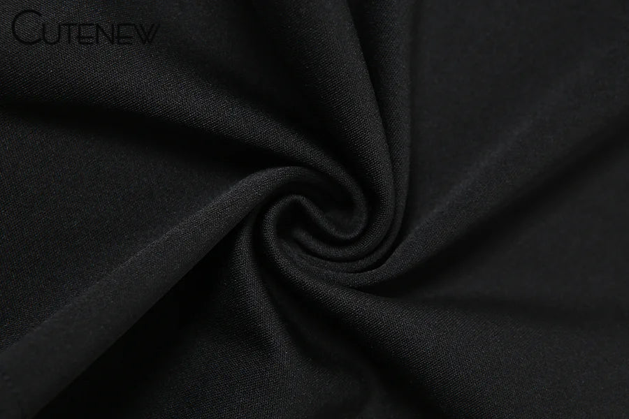 Cutenew Sexy Mesh Patchwork One Shoulder Playsuits Women Elegant Solid Skinny Flare Pants Jumpsuit Fashion Lady Party Streetwear