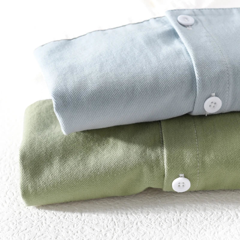 Designer New Long Sleeved Casual Pure Cotton Shirts For Men Brand Patchwork Comfortable Top Clothes Camisas De Hombre Chemise