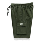 Summer Men's Outdoor Camouflage Cargo Shorts Pocket Cotton Casual Half Pants Mid Waist Drawstring Loose Shorts Bib Overalls 7XL