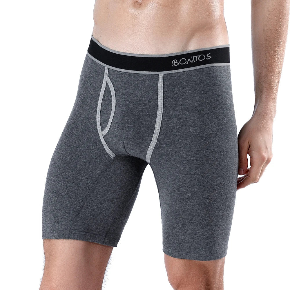 BONITOS Long Boxer Shorts Panties Man Underwear Men Boxer Men Underwear Natural Cotton Comfortable Soft Top Brand High Quality