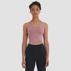CretKoav Sports Vest Women's Running Fitness T Shirts Sexy Crop Top Workout Quick-Dry Yoga Tank Tops Elastic Tight Gym Clothes