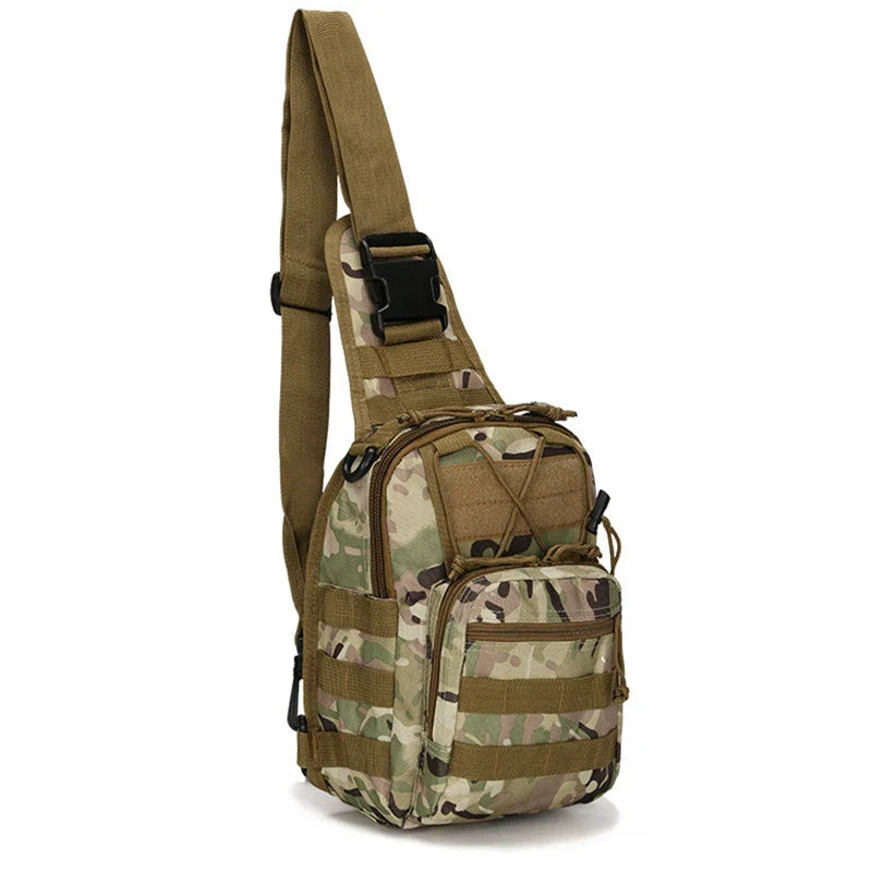 Tactical Shoulder Bag 800D Waterproof Oxford Small Chest Bag Outdoor Sports Sling Backpack for Hunting Hiking Camping