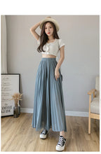 Women Elegant Chiffon High Waist Wide Leg Pants Casual Korean Fashion Pleated Loose Trousers Clothes Comodi Pantalones De Mujer