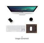 CONTACT'S FAMILY Anti-Slip Mouse Pad Mat Laptop Nubuck Leather with Pen Holder Gaming Mice New Desk Cushion Retro Comfortable