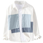 Designer New Long Sleeved Casual Pure Cotton Shirts For Men Brand Patchwork Comfortable Top Clothes Camisas De Hombre Chemise