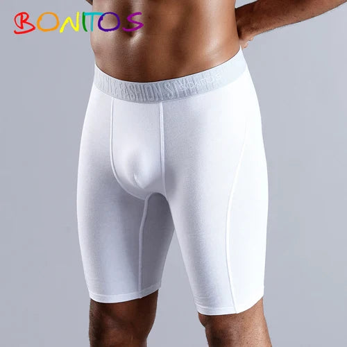 BONITOS Long Boxer Shorts Panties Man Underwear Men Boxer Men Underwear Natural Cotton Comfortable Soft Top Brand High Quality