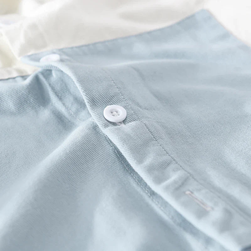 Designer New Long Sleeved Casual Pure Cotton Shirts For Men Brand Patchwork Comfortable Top Clothes Camisas De Hombre Chemise