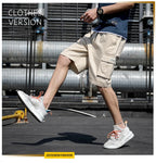 Summer Men's Outdoor Camouflage Cargo Shorts Pocket Cotton Casual Half Pants Mid Waist Drawstring Loose Shorts Bib Overalls 7XL