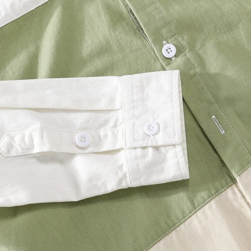 Designer New Long Sleeved Casual Pure Cotton Shirts For Men Brand Patchwork Comfortable Top Clothes Camisas De Hombre Chemise