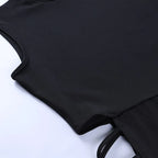 Elegant Black Sleeveless Bandage Sexy Dress for Women Club Party Backless Tank Dresses Skinny Fashion Summer