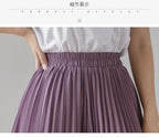 Women Elegant Chiffon High Waist Wide Leg Pants Casual Korean Fashion Pleated Loose Trousers Clothes Comodi Pantalones De Mujer