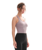 CretKoav Sports Vest Women's Running Fitness T Shirts Sexy Crop Top Workout Quick-Dry Yoga Tank Tops Elastic Tight Gym Clothes