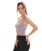 CretKoav Sports Vest Women's Running Fitness T Shirts Sexy Crop Top Workout Quick-Dry Yoga Tank Tops Elastic Tight Gym Clothes