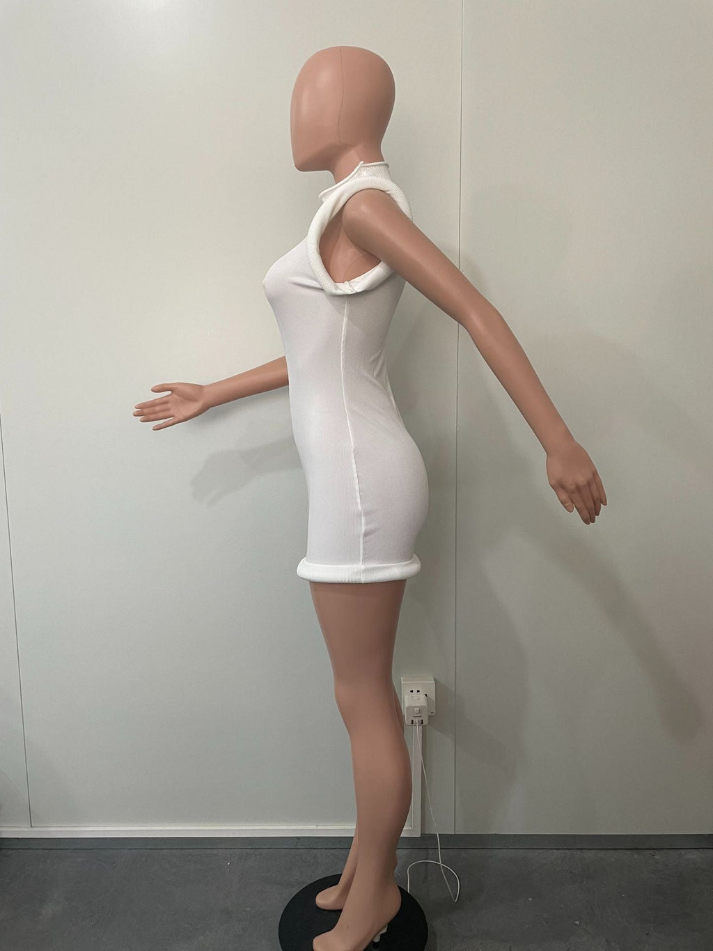 CM.YAYA Women Stand Collar Sleeveless Bodycon Midi Dress 2024 Summer Solid Evening Party Club Fashion Dresses Vestidos