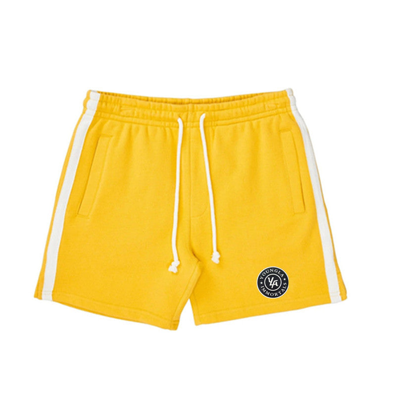 High Quality YA Shorts Men Summer Cotton Comfort Steel Print Sweatpants Skinny Jogging Fitness Shorts Sports Short Pants