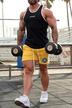 High Quality YA Shorts Men Summer Cotton Comfort Steel Print Sweatpants Skinny Jogging Fitness Shorts Sports Short Pants