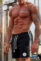 High Quality YA Shorts Men Summer Cotton Comfort Steel Print Sweatpants Skinny Jogging Fitness Shorts Sports Short Pants