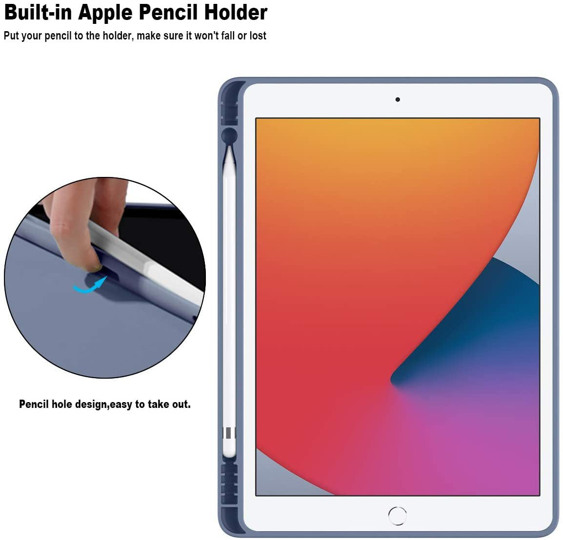 With Pencil Holder Funda for New iPad 10.2 iPad Air 5th/4th Generation 10.9 iPad Air11 M2 Pro11 M4 2024 Air1 2 2017 2018 7 8 9th