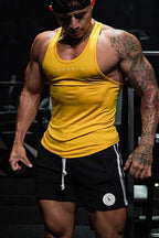 High Quality YA Shorts Men Summer Cotton Comfort Steel Print Sweatpants Skinny Jogging Fitness Shorts Sports Short Pants