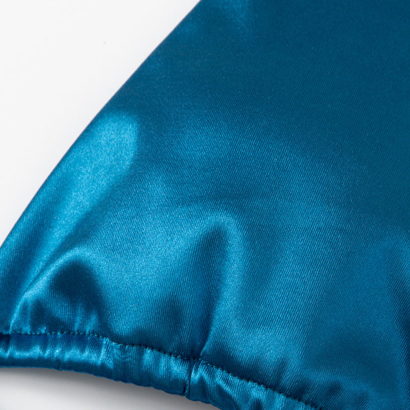 Wrap Around Halter Metallic Satin Bikini Women Swimwear Female Swimsuit Two-pieces Bikini Set Brazilian Bathing Suit Swim Lady