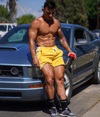 High Quality YA Shorts Men Summer Cotton Comfort Steel Print Sweatpants Skinny Jogging Fitness Shorts Sports Short Pants