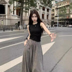 Summer Women's Fashion Slimming Cute Matching Set Conceal Meat Two-Piece Set Cool plus Size Age-Defying Chinese Brand