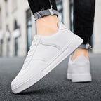 Fashion Leather Men White Sneakers Breathable Comfort Classic Casual Shoes Mens Outdoor Walking Shoes Couple Footwear Size 36-47