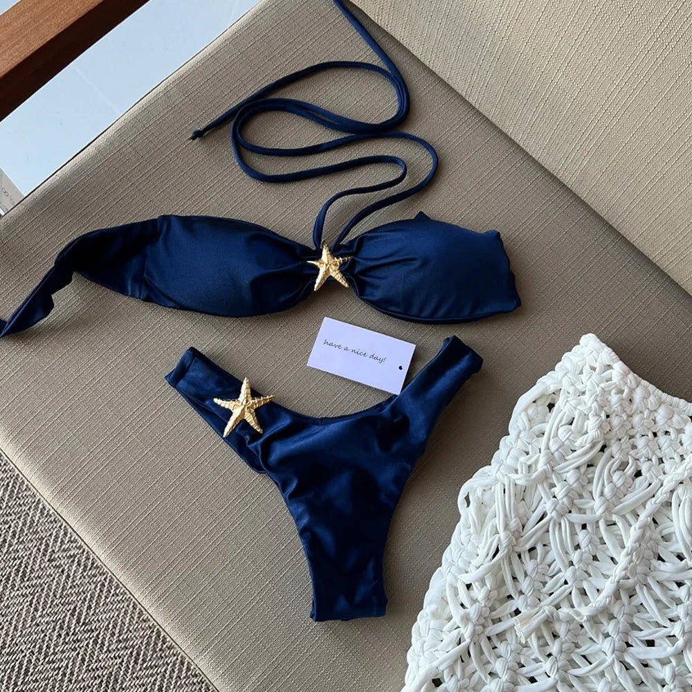 Micro Bikini 2025 Sexy Women Swimsuit Push Up Swimwear Sexy Bikini Set Brazilian Biquini Female Swimming Suit Starfish Beachwear