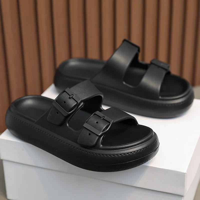 Hot Summer Outer Wear, Soft-Soled, Lightweight, Thick-Soled, Non-Slip, Wear-Resistant Beach Sandals for Women