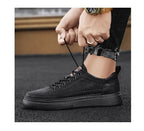New Brand Men's Casual Leather Shoes Male Sneakers Comfortable Flat Shoes High End Fashion Lace Up Shoes for Men Tenis Masculino